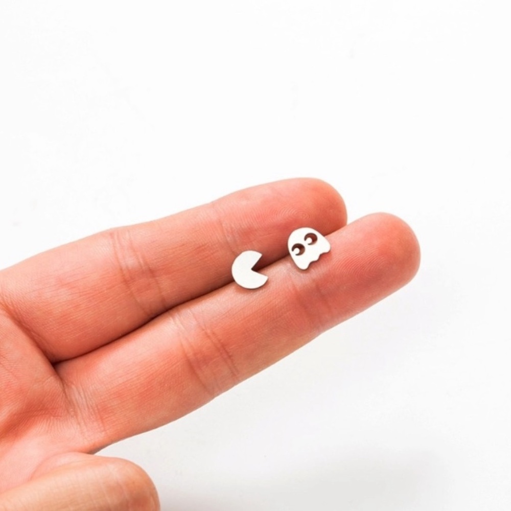 GOLD STAINLESS STEEL GOLD GAME Stud Earrings